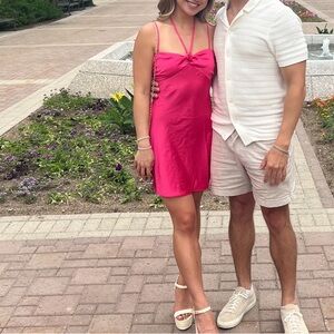 Aritzia Wilfred pink dress